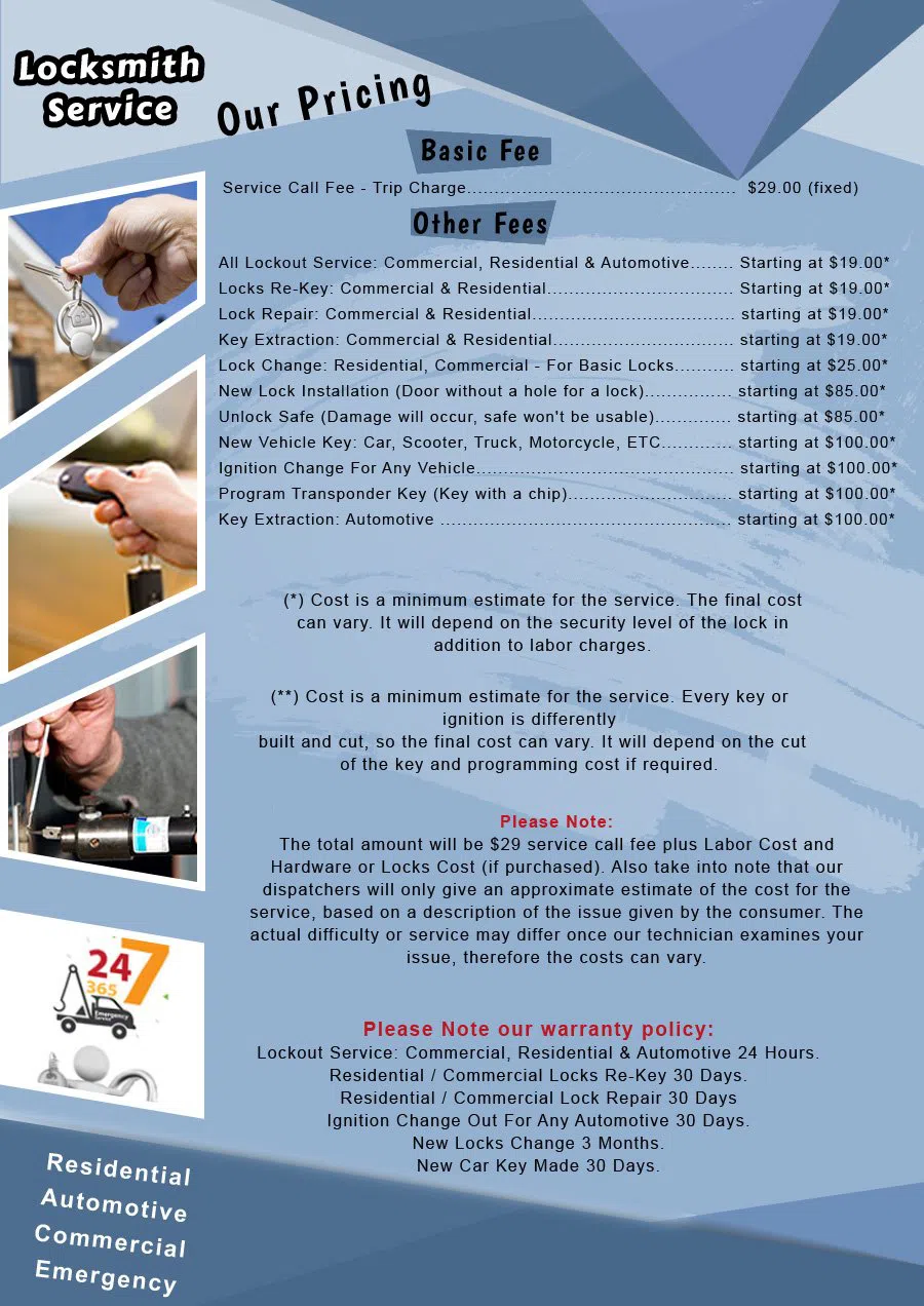 Houston Mobile Locksmith Houston, TX 281-670-2361 - Pricelist-12